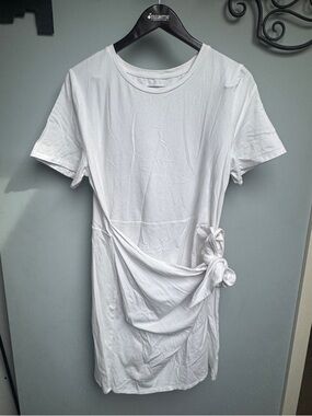 A New Day White XL Knot-Side Tee Dress